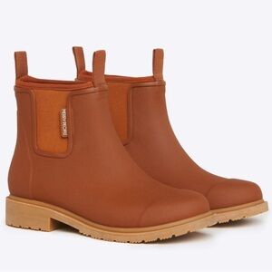 Merry People Bobbi Ankle Rain Boot (Gumboot) In Rust Women’s Size 8.5 US